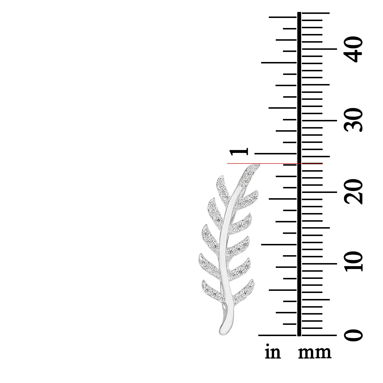 עגילים מטפסים לבן צהוב 14 קראט - איב - Image 2