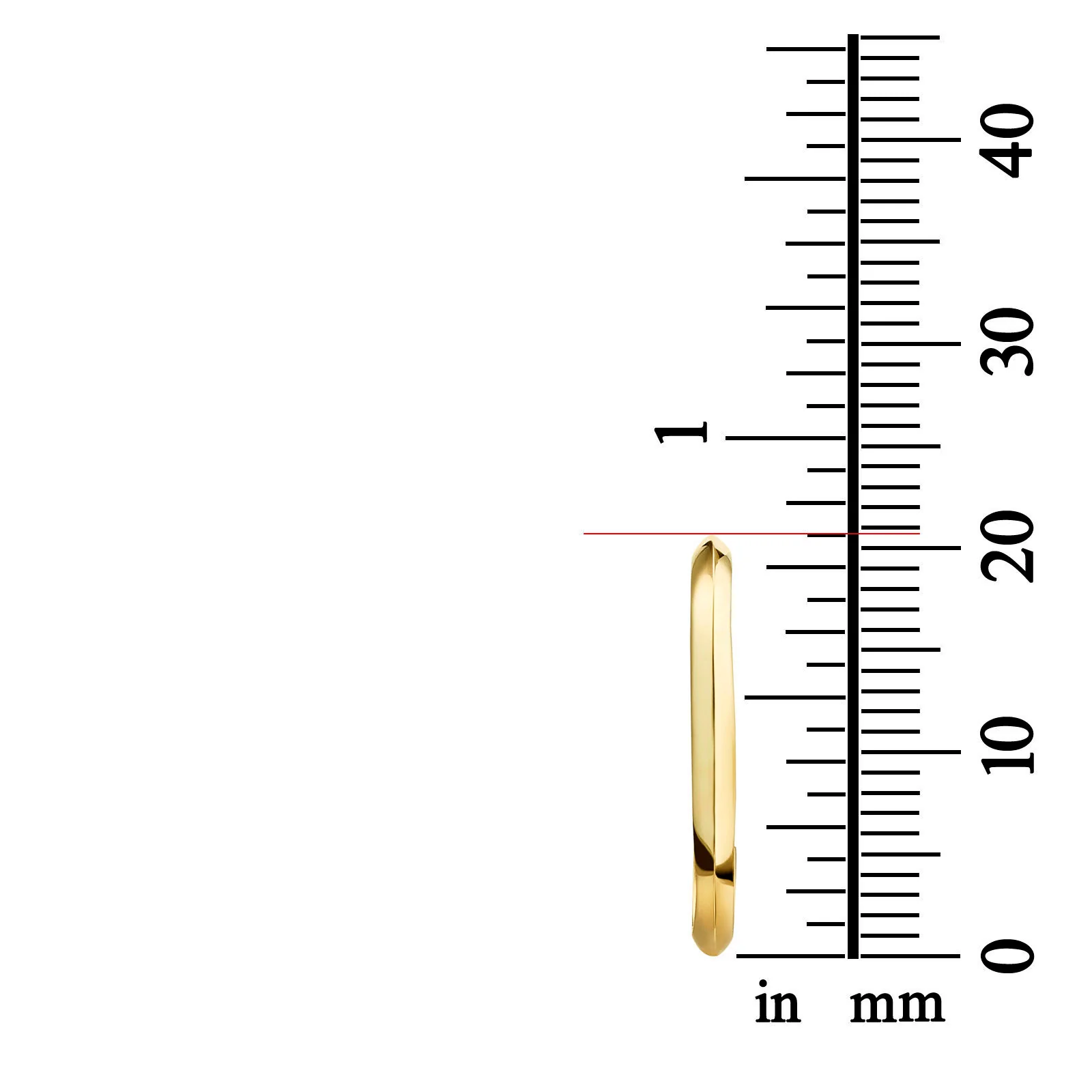 עגילים חובקים מזהב לבן 14 קראט - טוויסט - Image 4