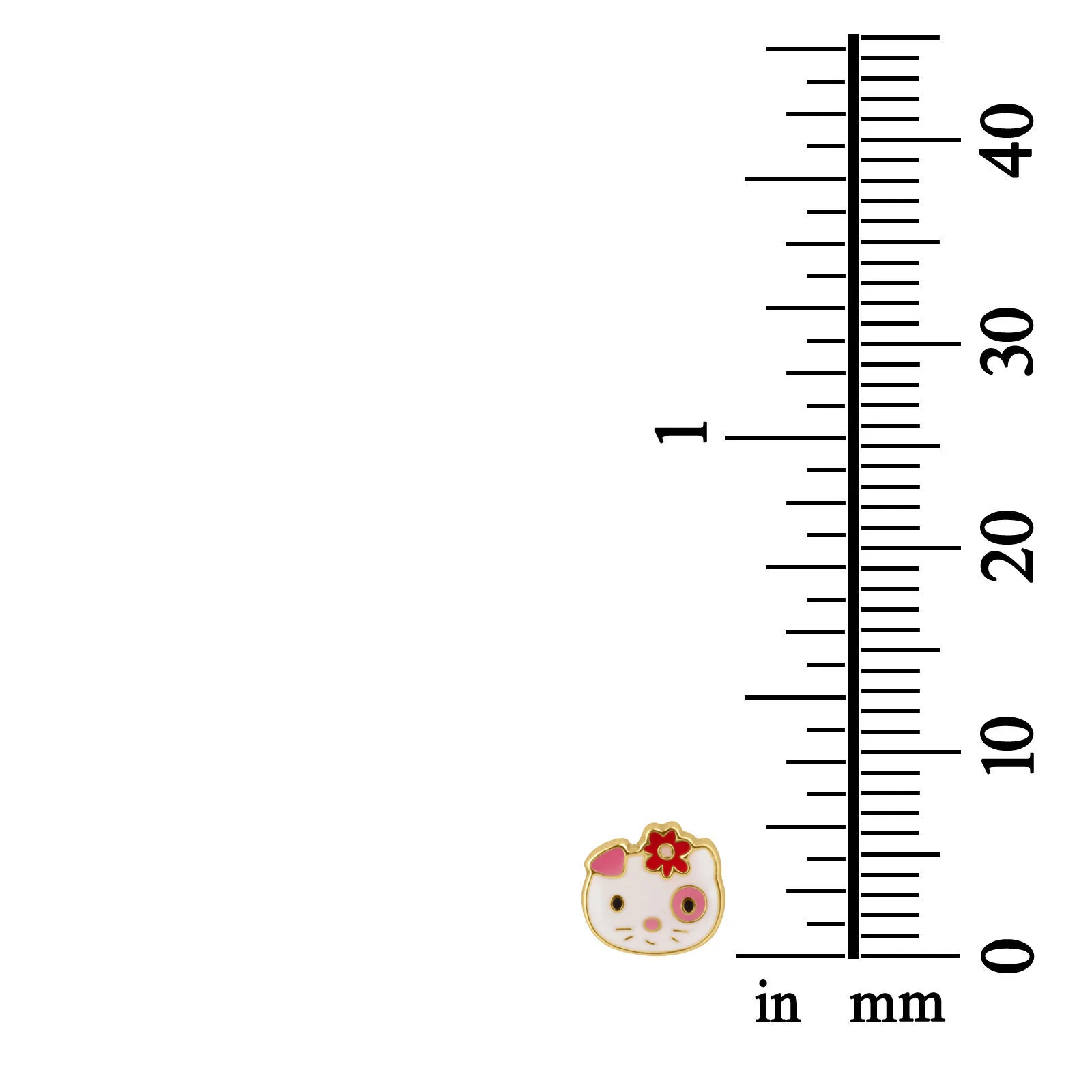 עגילים צמודים מזהב צהוב 14 קראט - בובה אביבית - Image 5