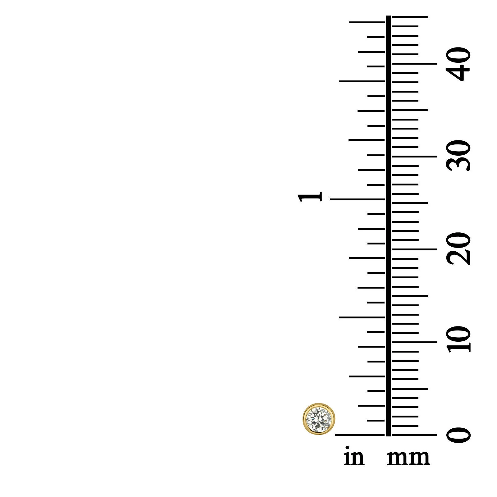 עגילים צמודים מזהב צהוב 14 קראט - עיגול מלכית - Image 5