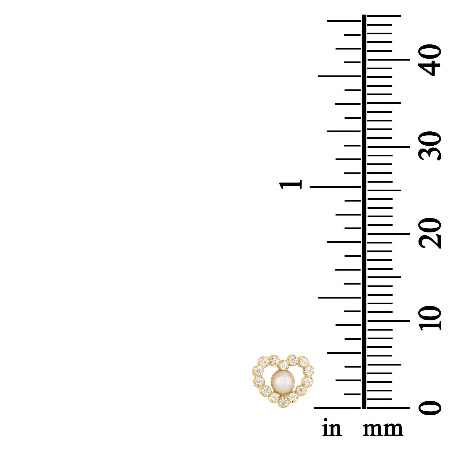 עגילים צמודים מזהב צהוב 14 קראט - פנינה מרלין - Image 5