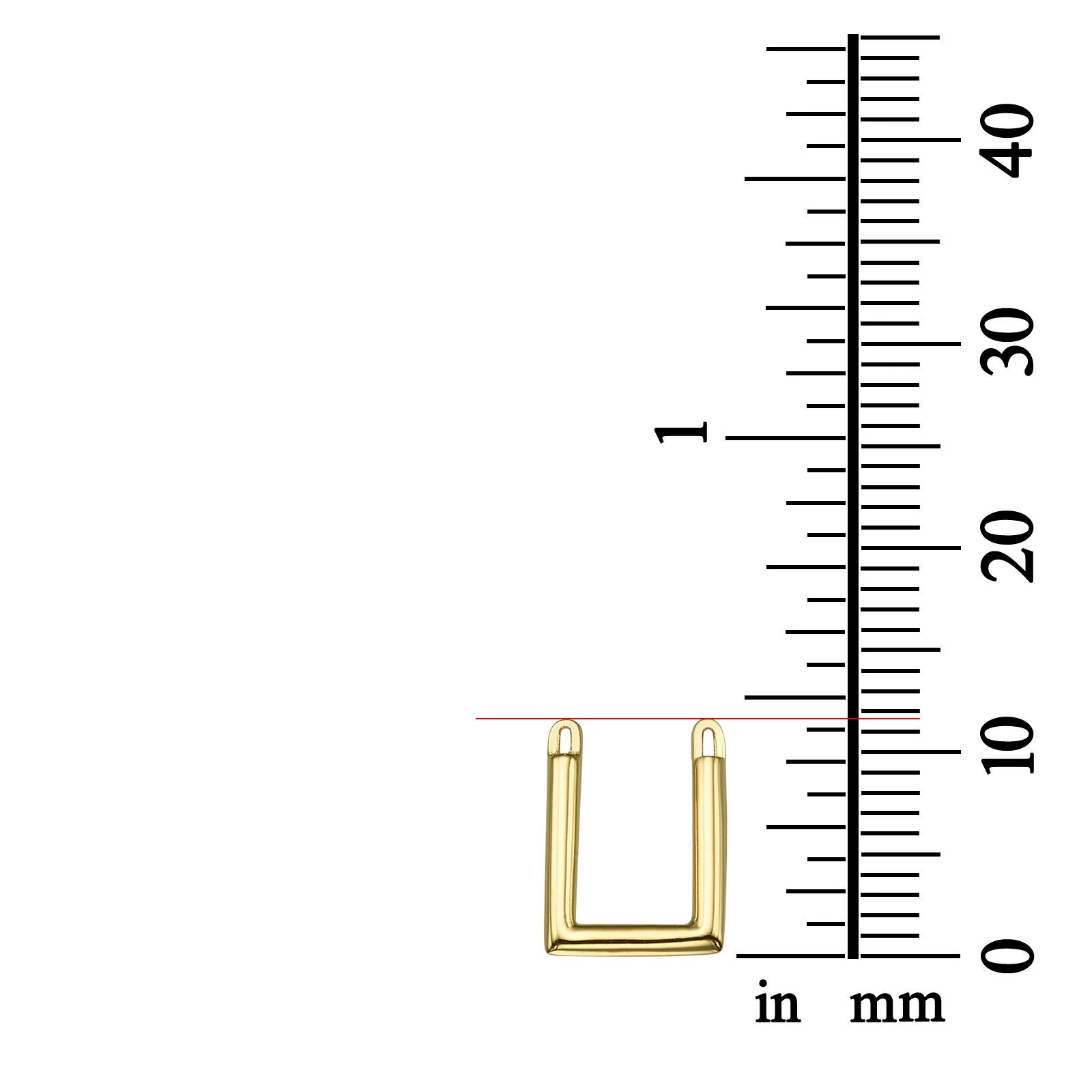 תליון ושרשרת מזהב לבן 14 קראט - ריבוע הזהב - Image 4