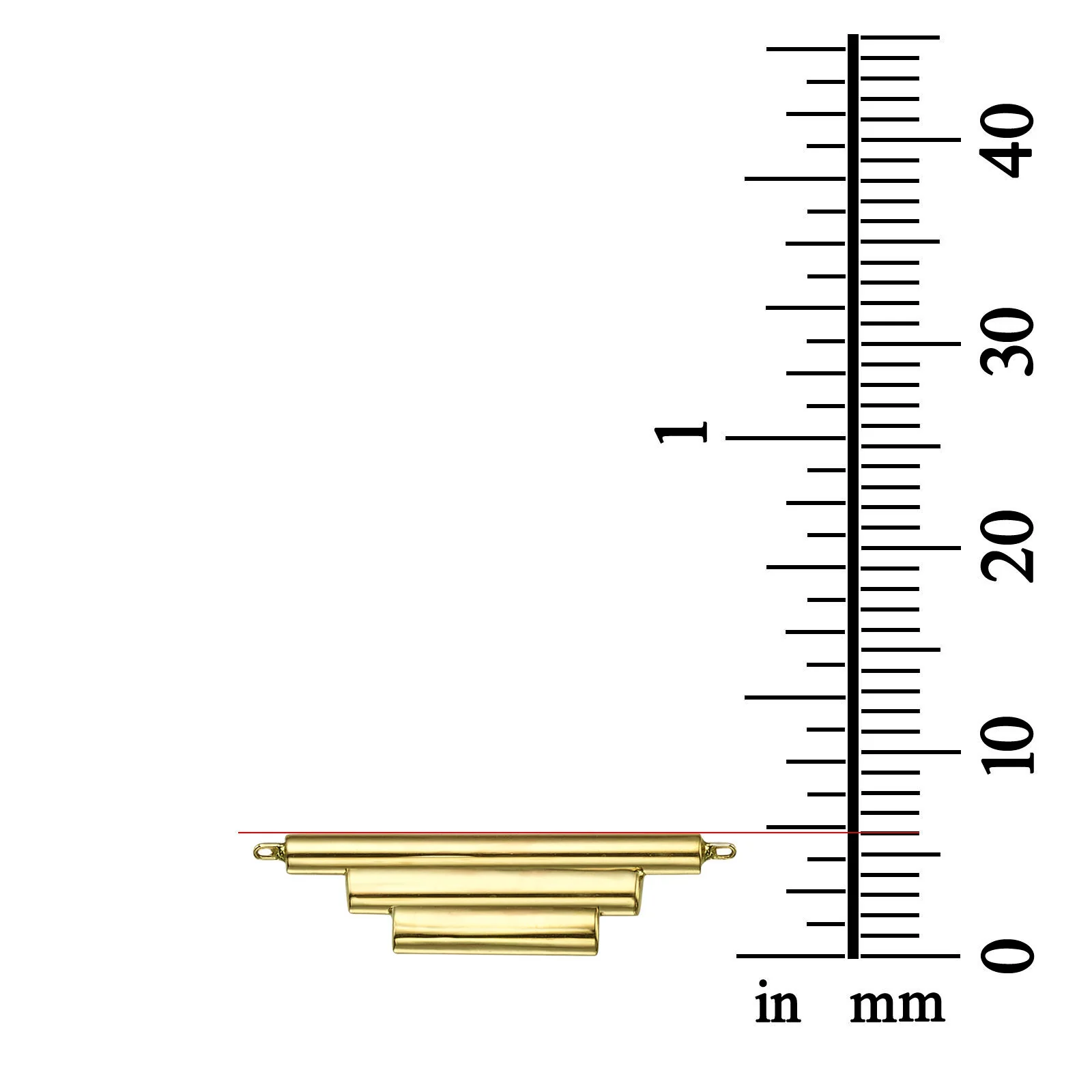תליון ושרשרת מזהב לבן 14 קראט - צינורות הזהב - Image 4