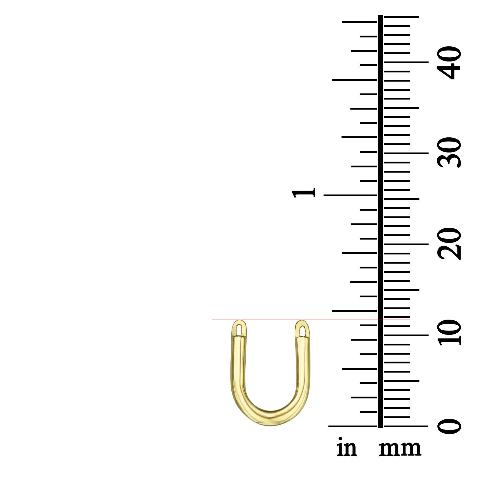 תליון ושרשרת מזהב לבן 14 קראט - פרסת המזל - Image 4