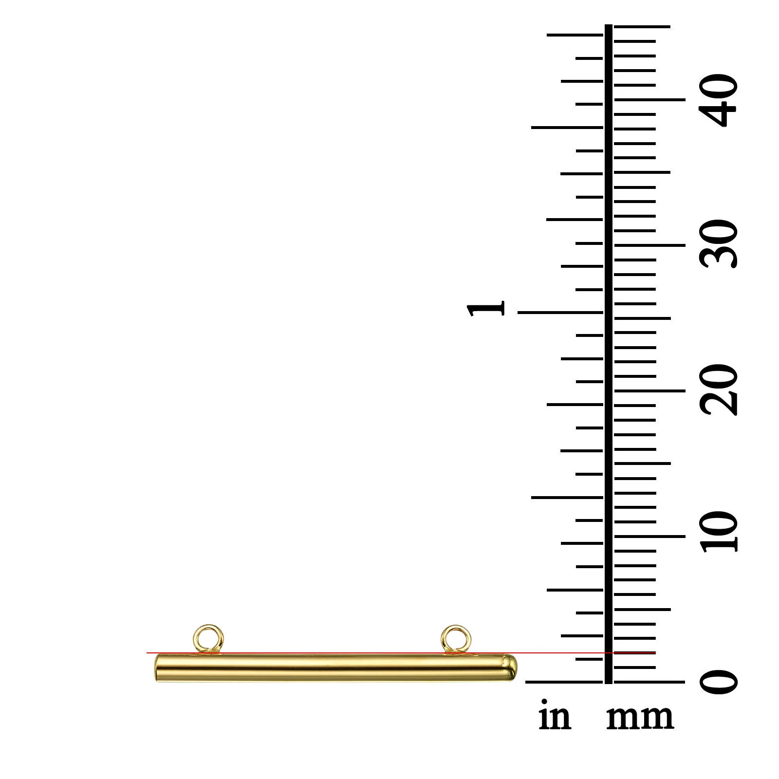 תליון ושרשרת מזהב צהוב 14 קראט - צינור זהב - Image 4