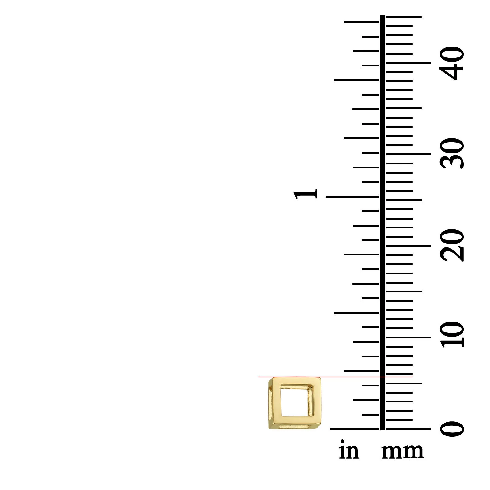 תליון ושרשרת מזהב צהוב 14 קראט - קוביית זהב - Image 5